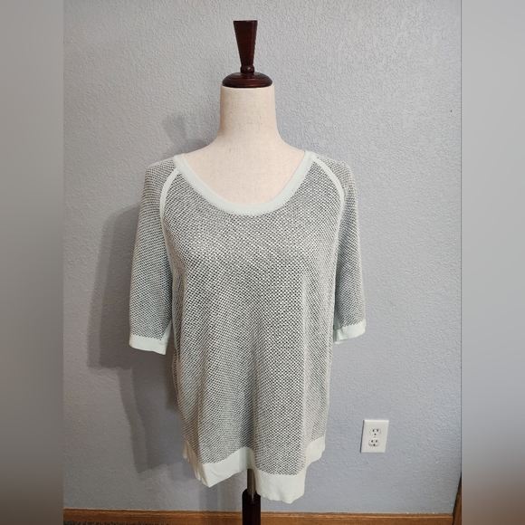 rag & bone Tops - rag & bone open-knit short sleeve top